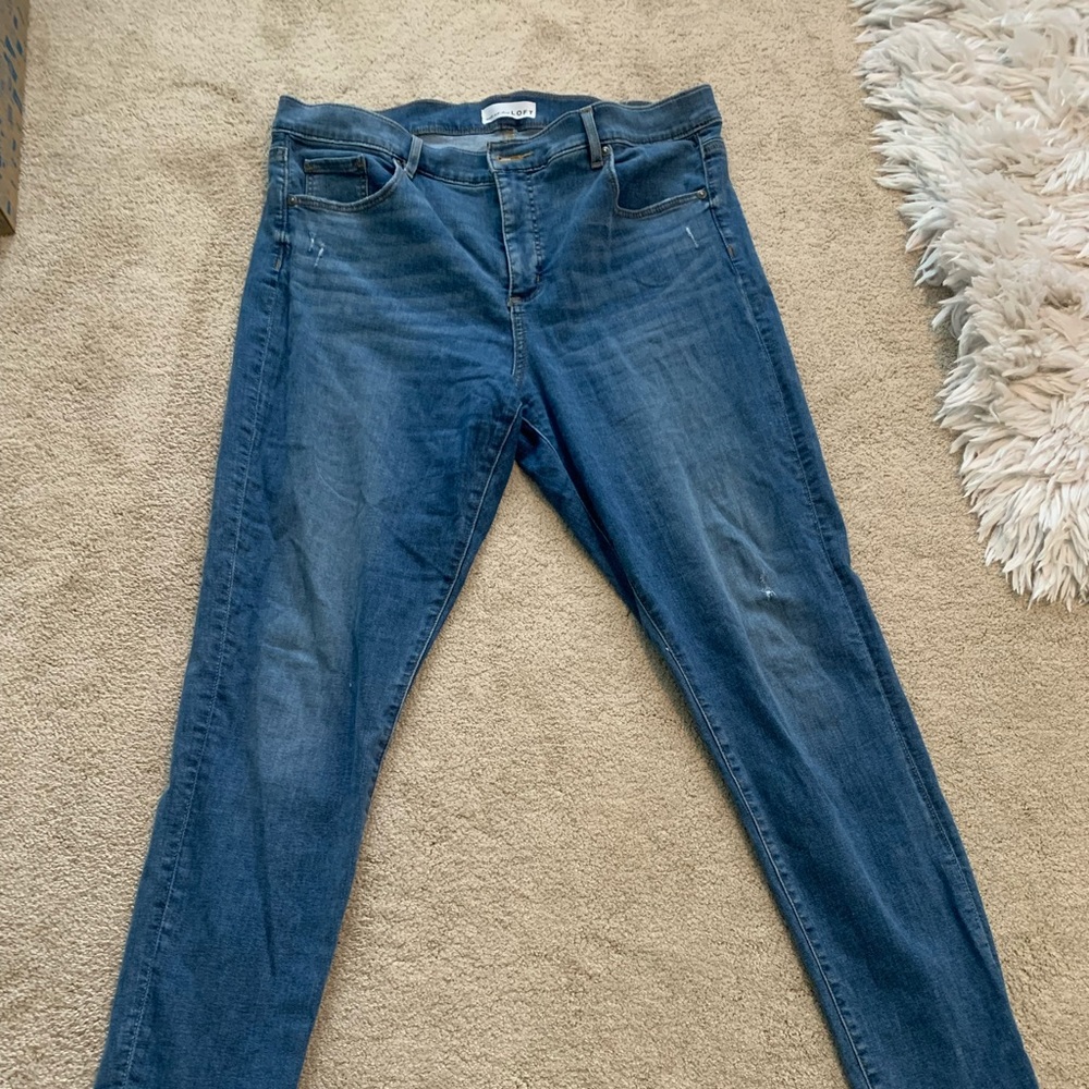 Loft Denim Blue Jeans Size 32/14